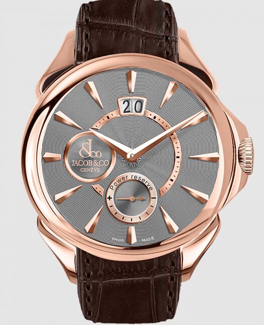 Review Jacob & Co PALATIAL CLASSIC MANUAL BIG DATE ROSE (ANTHRACITE DIAL) PC400.40.NS.NA.A Replica watch - Click Image to Close